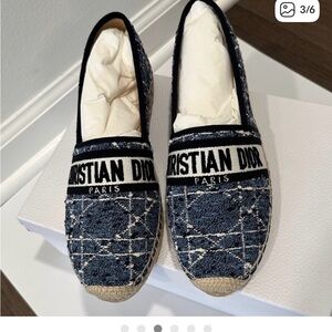 Dior Navy and White Loafers for Men